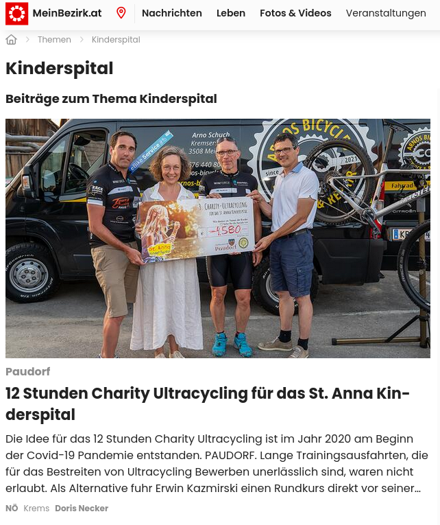 Charity Ultracycling 2022 - NÖN
